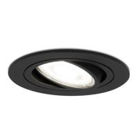 Miro LED inbouwspot - GU10 5 Watt 400 lumen - 6000K Daglicht wit - Dimbaar - Rond - Kantelbaar - IP20 Voor binnen - Zwart