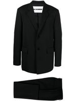 Jil Sander single-breasted straight-leg suit - Noir