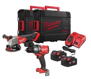 Milwaukee M18 FPP2E3-502X M18 FUEL powerpack 2-kit (M18FPD3, FSAG125X, 2 x 5,0Ah) 4933492516