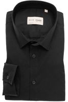 Blue Crane Slim Fit Overhemd zwart, Effen