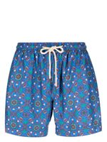 PENINSULA SWIMWEAR short de bain à imprimé graphique - Bleu