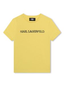 Karl Lagerfeld Kids t-shirt en coton biologique à logo imprimé - Jaune