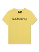 Karl Lagerfeld Kids t-shirt en coton biologique à logo imprimé - Jaune