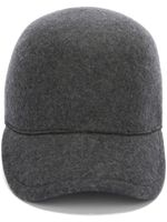 Jil Sander casquette en laine à logo brodé - Gris