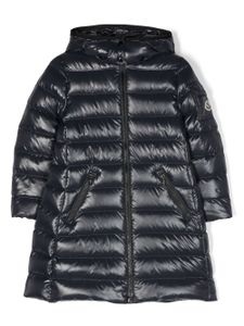 Moncler Enfant longline puffer coat - Bleu