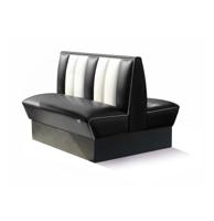 Classic Retro Diner Bank Bel Air HW120 DB Zwart