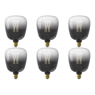 CALEX - LED Lamp 6 Pack - Kiruna Moonstone - E27 Fitting - Dimbaar - 4W - Warm Wit 2200K - Rookkleur