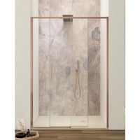 Schuifdeur Lacus Torcello Tweedelig Helder Glas 150x200 cm Aluminium Profiel Rose Goud