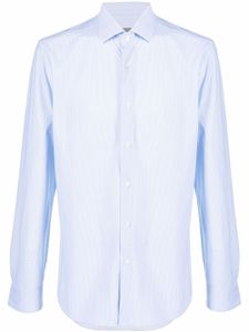 Corneliani chemise à motif pied-de-poule - Bleu