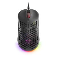 Mars Gaming, MM55 Zwart, RGB Chroma Gaming Muis, Ultra-lichtgewicht 55g, 12800 DPI, HUANO Mechanische Switches