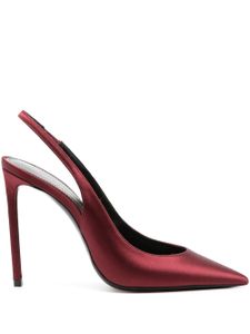 Saint Laurent escarpins en satin Zoe 115 mm à bride arrière - Rouge