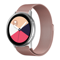 Bandje geschikt voor Samsung Galaxy Watch 40/41/42/44/45/46MM - Geschikt voor Samsung Galaxy Watch 1/2/3/4/5/6/Classic Watch 4/Watch 5 Pro/Watch 6 Classic/Watch Active/Watch Active 2 - Maat One Size - Horlogebandje - Milanees - Roze