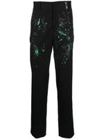 Moschino pantalon de costume à effet taches de peinture - Noir