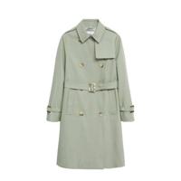 Mango trenchcoat met ceintuur groen