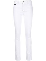 Philipp Plein legging à taille mi-haute - Blanc