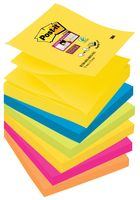 Post-it Super Sticky Z-notes Carnival, 90 vel, ft 76 x 76 mm, pak van 6 blokken