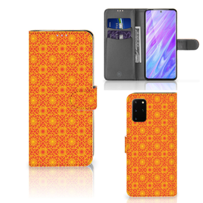 Samsung Galaxy S20 Plus Telefoon Hoesje Batik Oranje Samsung Galaxy S20 Plus Telefoon Hoesje Batik Oranje