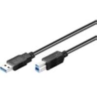MicroConnect USB3.0AB1B USB-kabel 1m 3.2 Gen 1 (3.1 Gen 1) USB A USB B zwart - USB-kabel (1 m, USB A, USB B, 3.0 (3.1 Gen 1), mannelijke connector/stekker, zwart)