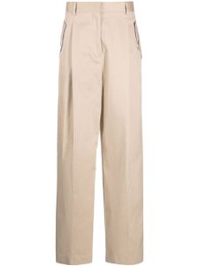 Lanvin pantalon en gabardine à coupe ample - Tons neutres