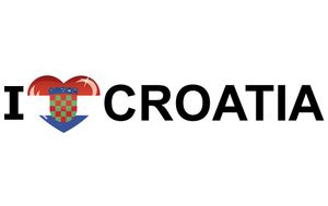 Landen sticker I Love Croatia   -