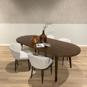 Livingfurn Eettafel Beaunan Mangohout, 240 x 110cm - Bruin - Ovaal