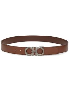 Ferragamo ceinture Gancini à design réversible - Marron