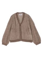 Molo cardigan bicolore à col v - Marron