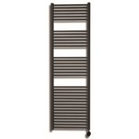 Elektrische Design Radiator Sanicare Plug En Play 172 x 45 cm Inox Look Thermostaat Zwart 920 Watt Sanicare