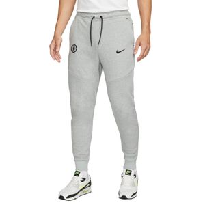 Nike Chelsea Tech Fleece Jogger 2023-2024 Lichtgrijs Zwart