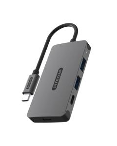 Sitecom CN-5013 interface hub USB 3.2 Gen 1 (3.1 Gen 1) Type-C 5000 Mbit/s Zwart, Grijs