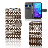 Huawei Y5 (2019) Telefoon Hoesje Aztec Brown