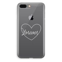 Forever heart pastel: iPhone 8 Plus Transparant Hoesje - thumbnail