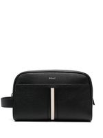 Bally pebbled-leather wash bag - Noir