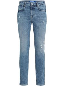 Karl Lagerfeld Jeans distressed-effect mid-rise skinny jeans - Bleu