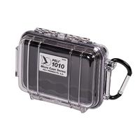 Peli 1010 Waterdichte Case Ideaal Voor Het Beschermen Van Kleine Voorwerpen Tijdens Kamperen, Hiken Of Kanovaren, Ip67 Water- En Stofdicht, Capaciteit: 0,3L, Gemaakt In De Vs, Kleur: Zwart/Transparent