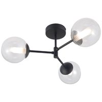 Brilliant 3-lichts plafondlamp Gitse zwart 99306/76 - thumbnail