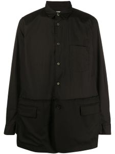 Black Comme Des Garçons chemise texturée classique - Noir