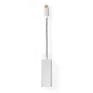 USB-Adapter | USB 3.2 Gen 1 | USB Type-C© Male | RJ45 Female | Verguld | 0.20 m | Rond | Gebreid /