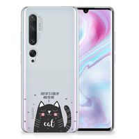 Xiaomi Mi Note 10 Pro Telefoonhoesje met Naam Cat Good Day