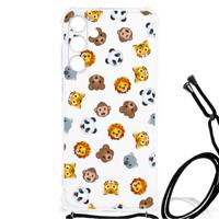 Doorzichtige Silicone Hoesje voor Samsung Galaxy A25 Dieren Emojis