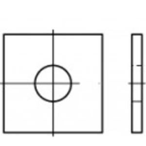 Vierkantschijven 17.5 mm 50 mm RVS A2 50 stuk(s) TOOLCRAFT 1060747