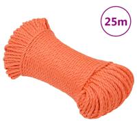 VidaXL Werktouw 6 mm 25 m polypropeen oranje