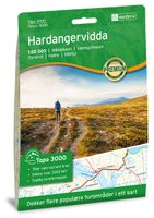 Wandelkaart 3006 Topo 3000 Hardangervidda | Nordeca