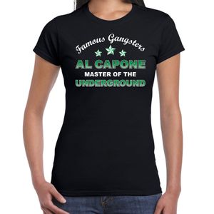 Famous gangsters Al Capone tekst verkleed t-shirt / outfit zwart dames