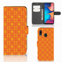 Samsung Galaxy A30 Telefoon Hoesje Batik Oranje