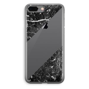 Zwart marmer: iPhone 8 Plus Transparant Hoesje