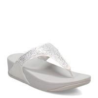 Fitflop Lulu Crystal-Mix Toe-Post sandalen voor dames, zilver, 42 EU