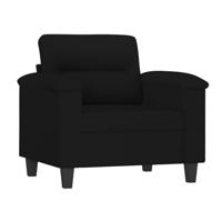 vidaXL Fauteuil 60 cm microvezelstof zwart, relaxfauteuil, relaxstoel, armstoel, leunstoel, luie stoel, tv stoel, fauteuil stoel, design fauteuil