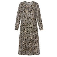 Trofe Zebra Long Sleeve Dress