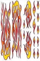 Non Branded fietsstickers New Flames wit/oranje